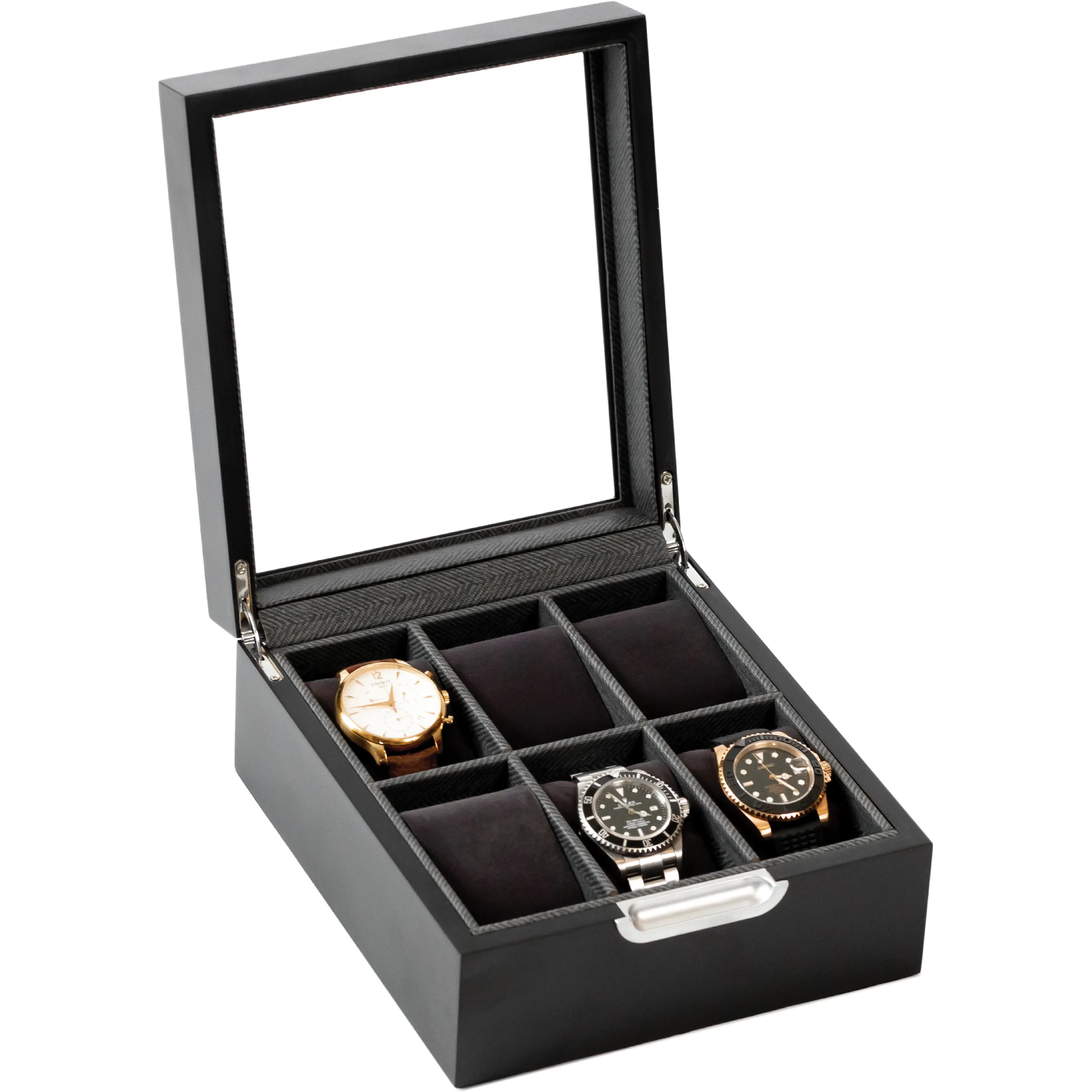 Modern 6 Slot Watch Box