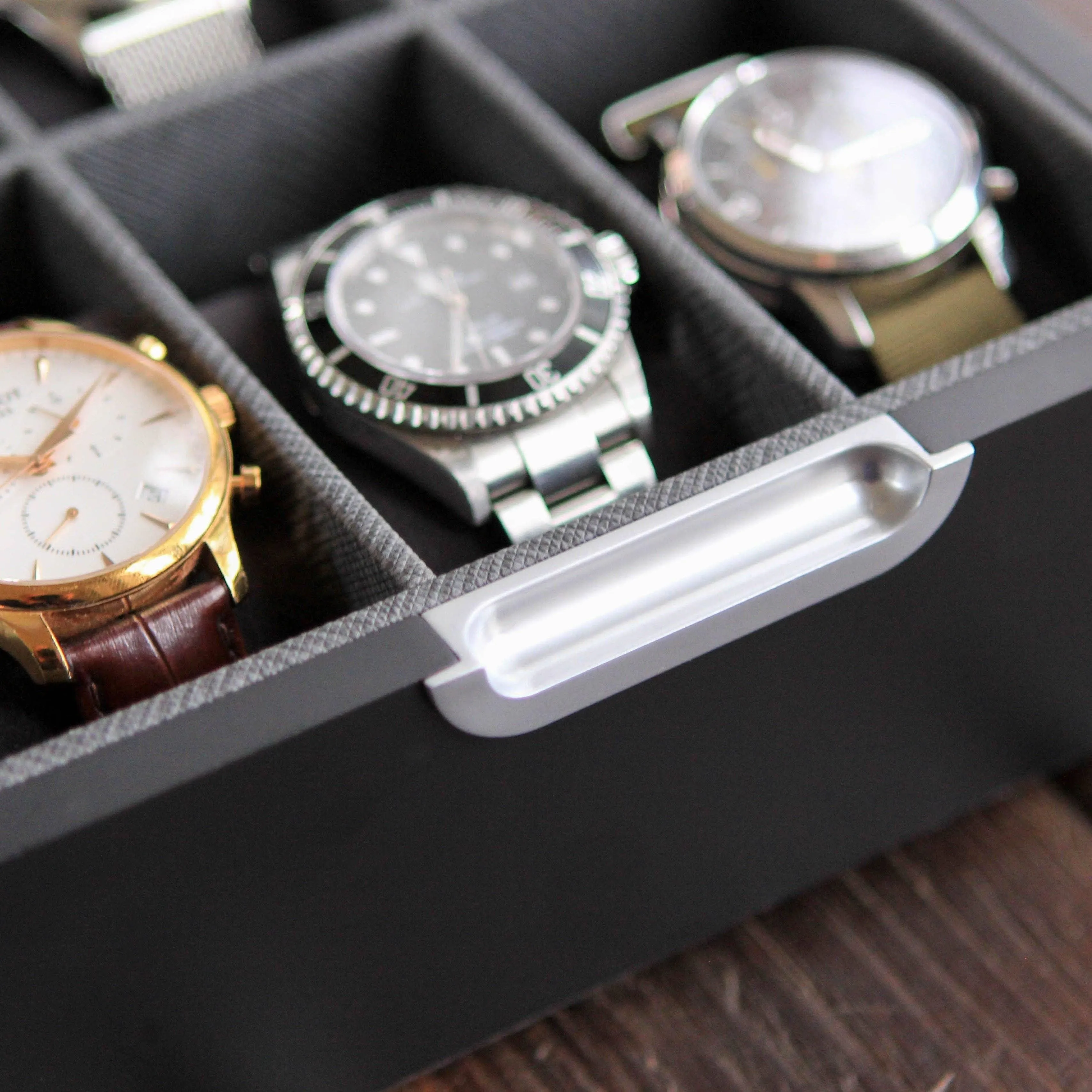 Modern 6 Slot Watch Box