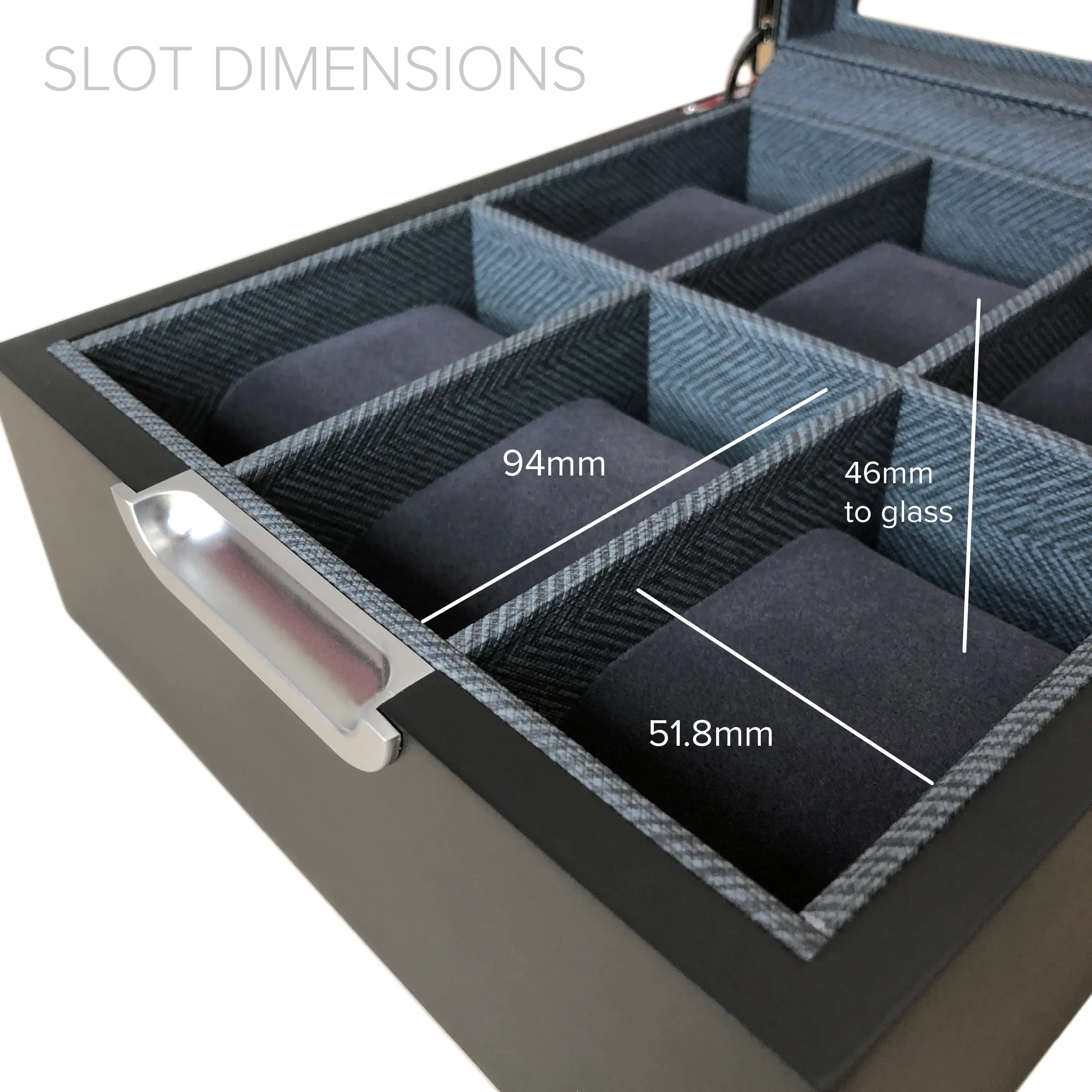 Modern 6 Slot Watch Box