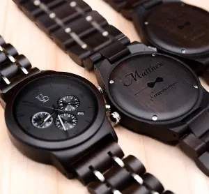 Modern Groomsmen Watches with Personalized Engraving