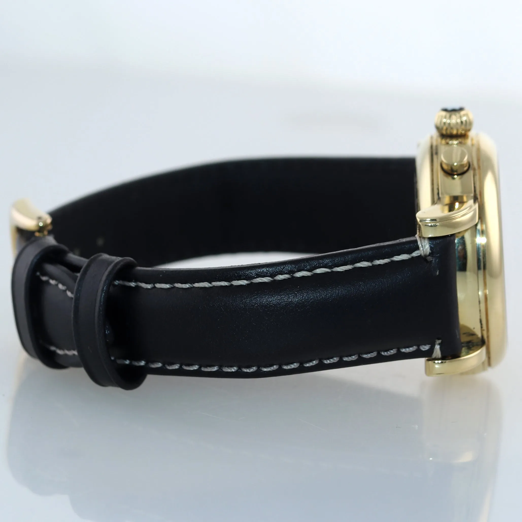 Montblanc Meisterstuck Star 7000 Black Day Date 18k Gold Chronograph 37mm Watch