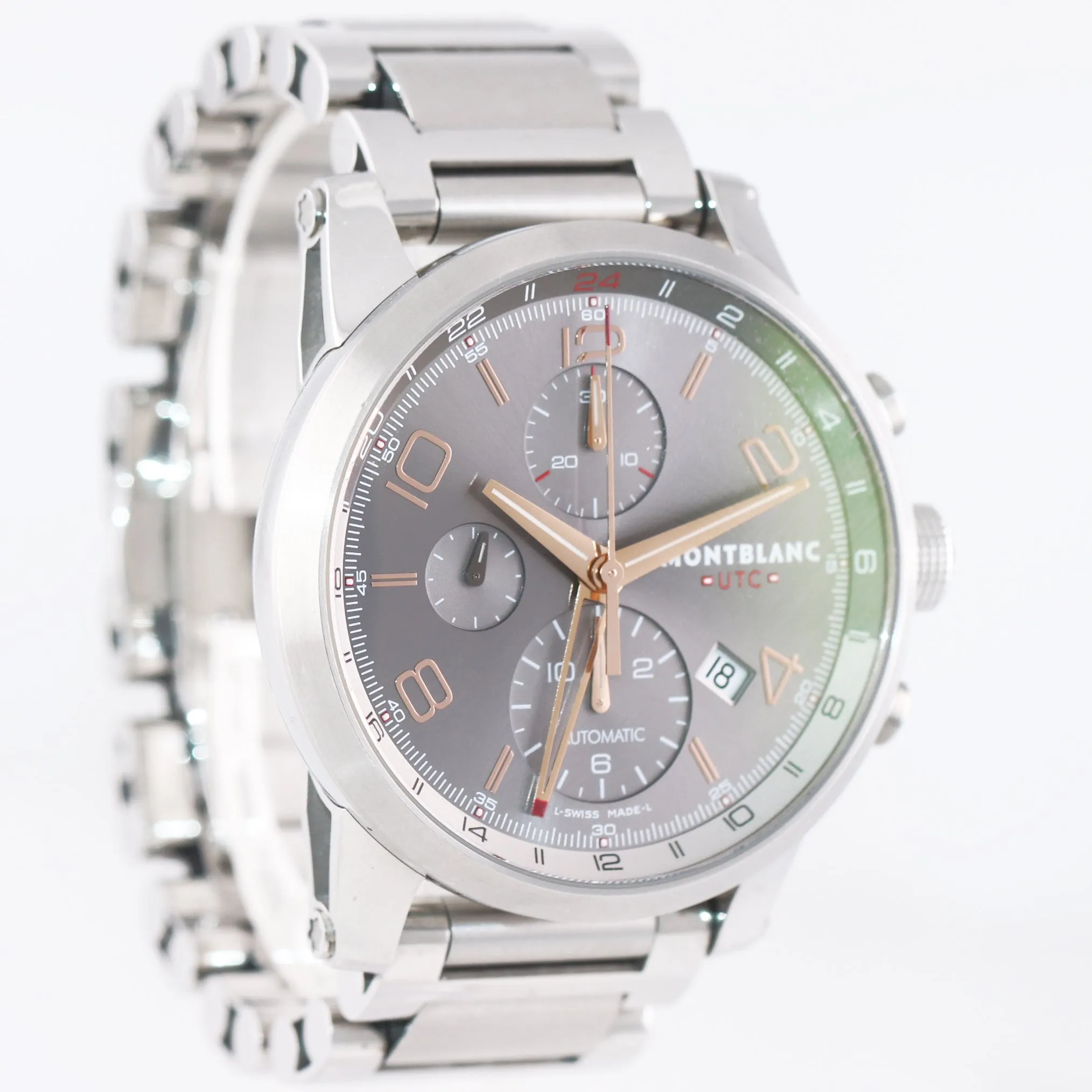 Montblanc Timewalker UTC 7263 Steel Chronograph Automatic Date 43mm Watch