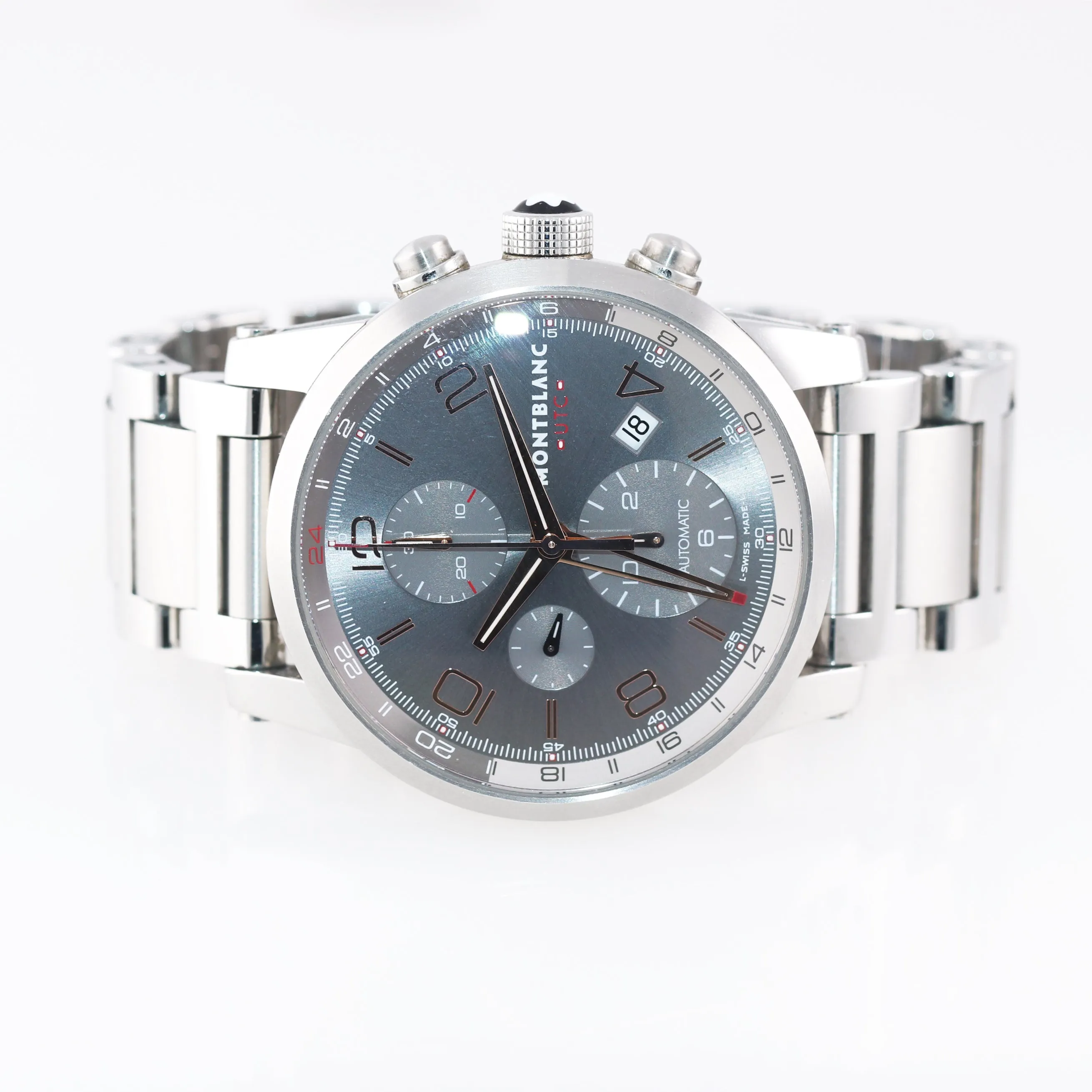 Montblanc Timewalker UTC 7263 Steel Chronograph Automatic Date 43mm Watch