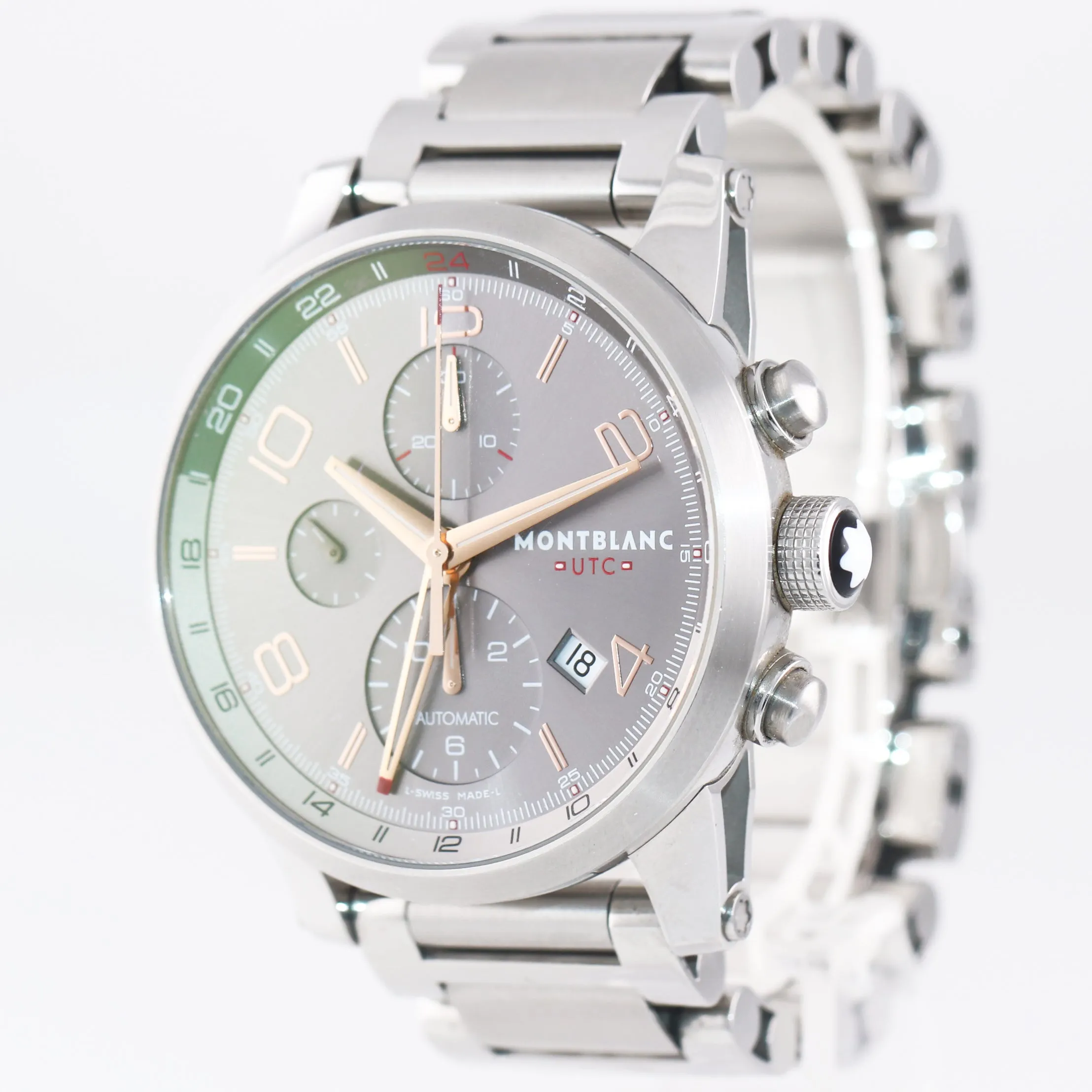 Montblanc Timewalker UTC 7263 Steel Chronograph Automatic Date 43mm Watch