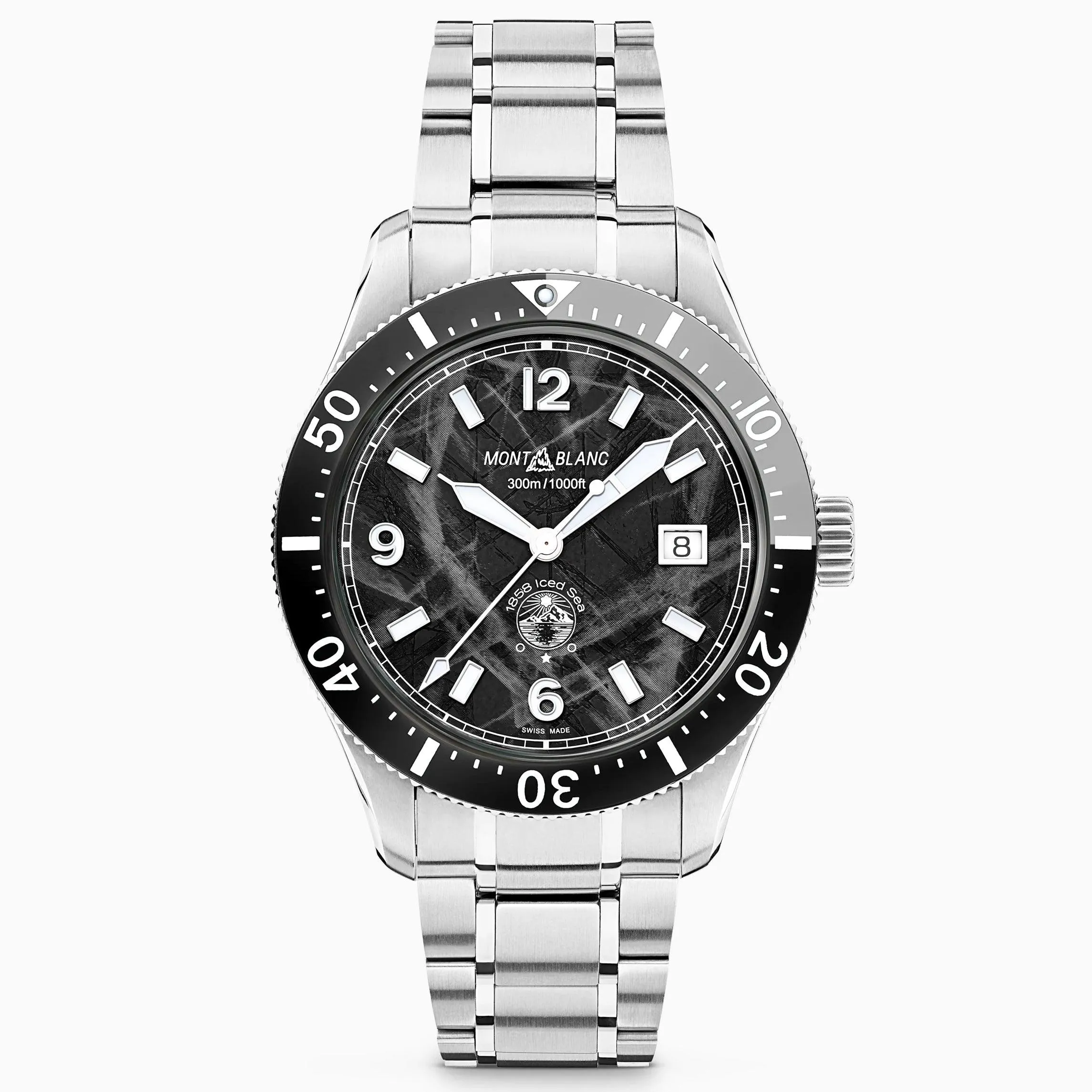 MONTBLANC WATCH 1858 ICE SEA Automatic Date 41mm Black Automatic Steel 129371