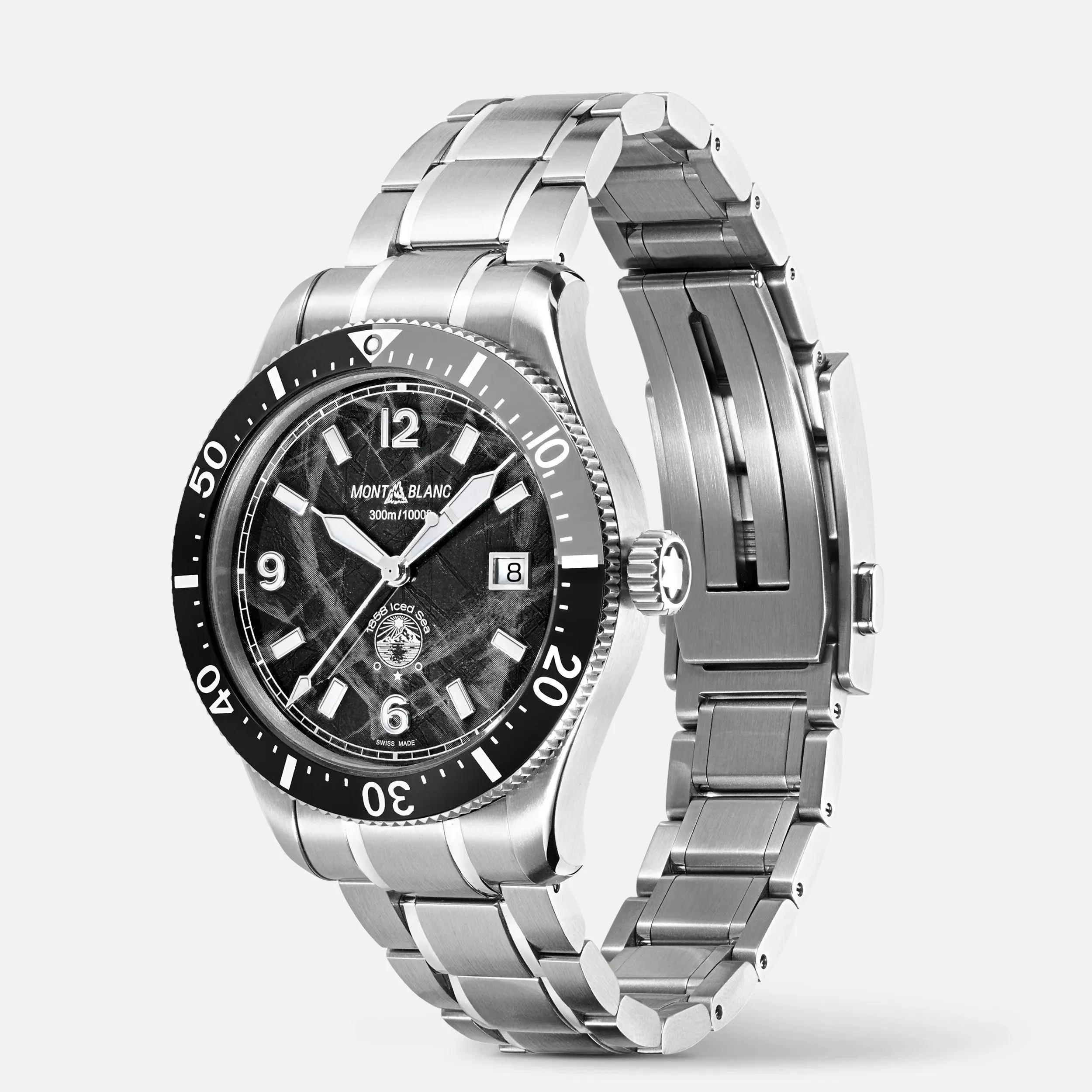 MONTBLANC WATCH 1858 ICE SEA Automatic Date 41mm Black Automatic Steel 129371