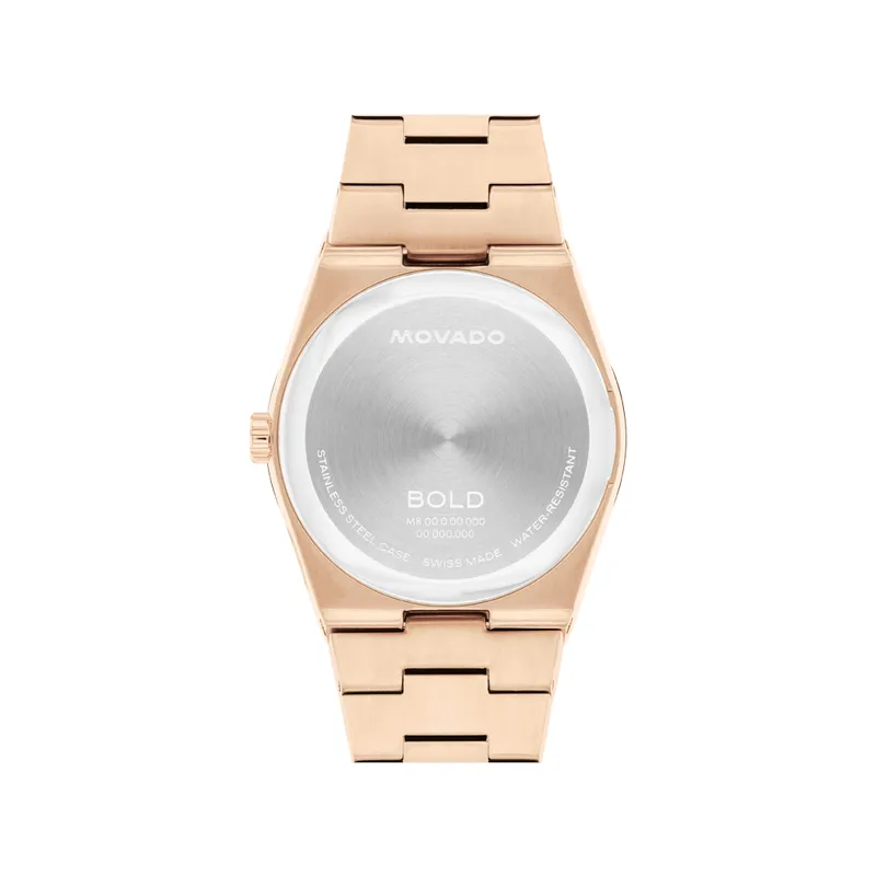 Movado Bold Quest Ladies Rose Gold Tone Watch
