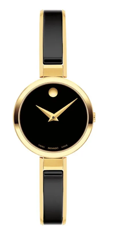 Movado Moda Black/Yellow Museum Dial Women's Watch 0607714