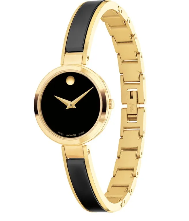 Movado Moda Black/Yellow Museum Dial Women's Watch 0607714