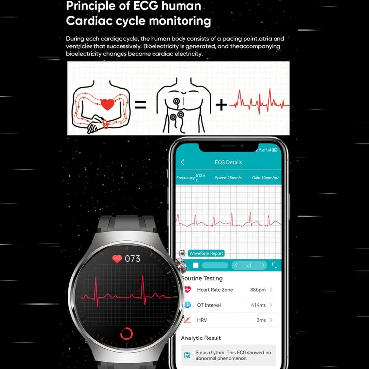 MT200 1.43 inch AMOLED IP67 Steel Band Smart Call Watch, Support ECG(Silver)