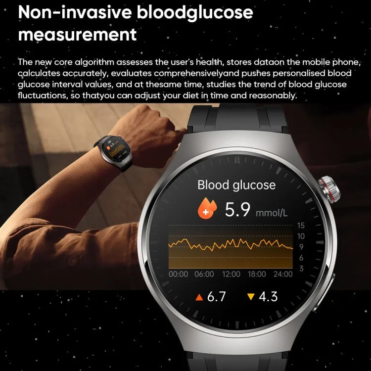 MT200 1.43 inch AMOLED IP67 Steel Band Smart Call Watch, Support ECG(Silver)