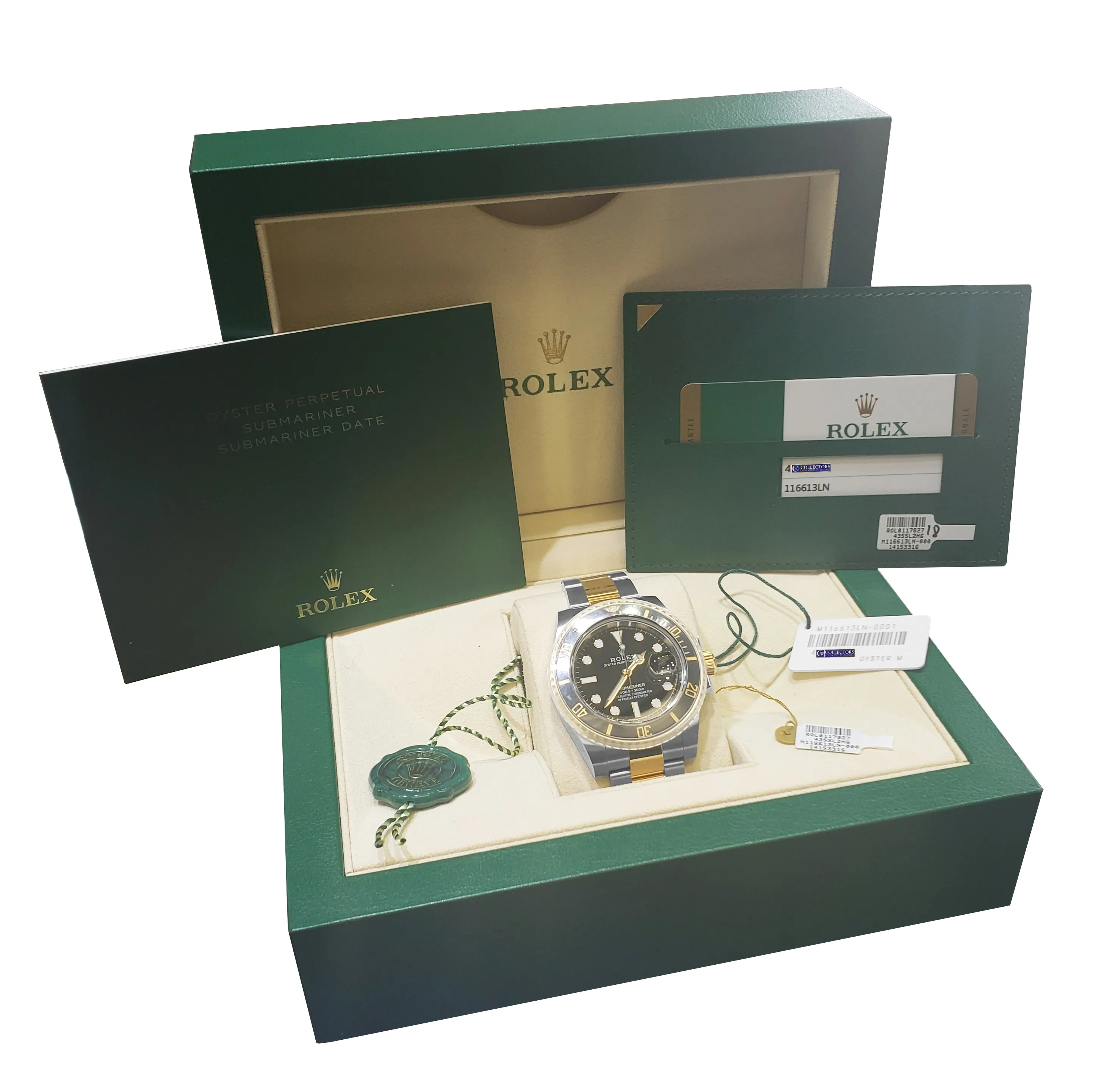 NEW 2019 Rolex Submariner Ceramic 116613 N LN Two-Tone Gold Black Dive Watch