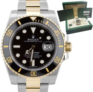 NEW 2019 Rolex Submariner Ceramic 116613 N LN Two-Tone Gold Black Dive Watch