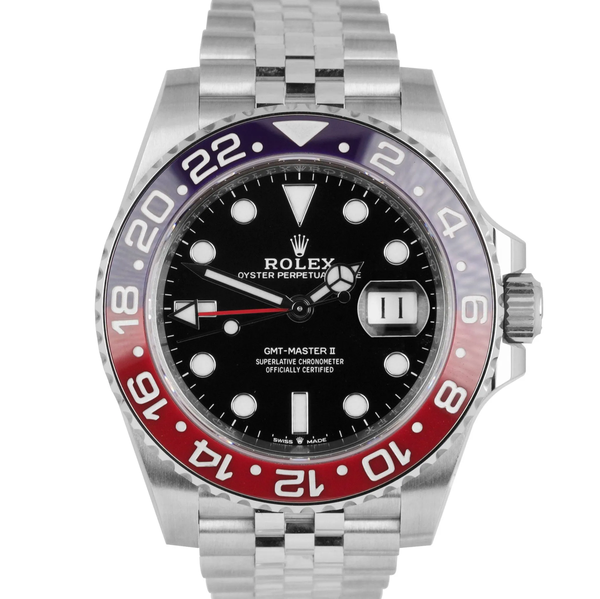 NEW 2020 Rolex GMT Master II PEPSI Red Blue Ceramic Steel 126710 BLRO Watch B P