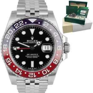 NEW 2020 Rolex GMT Master II PEPSI Red Blue Ceramic Steel 126710 BLRO Watch B P