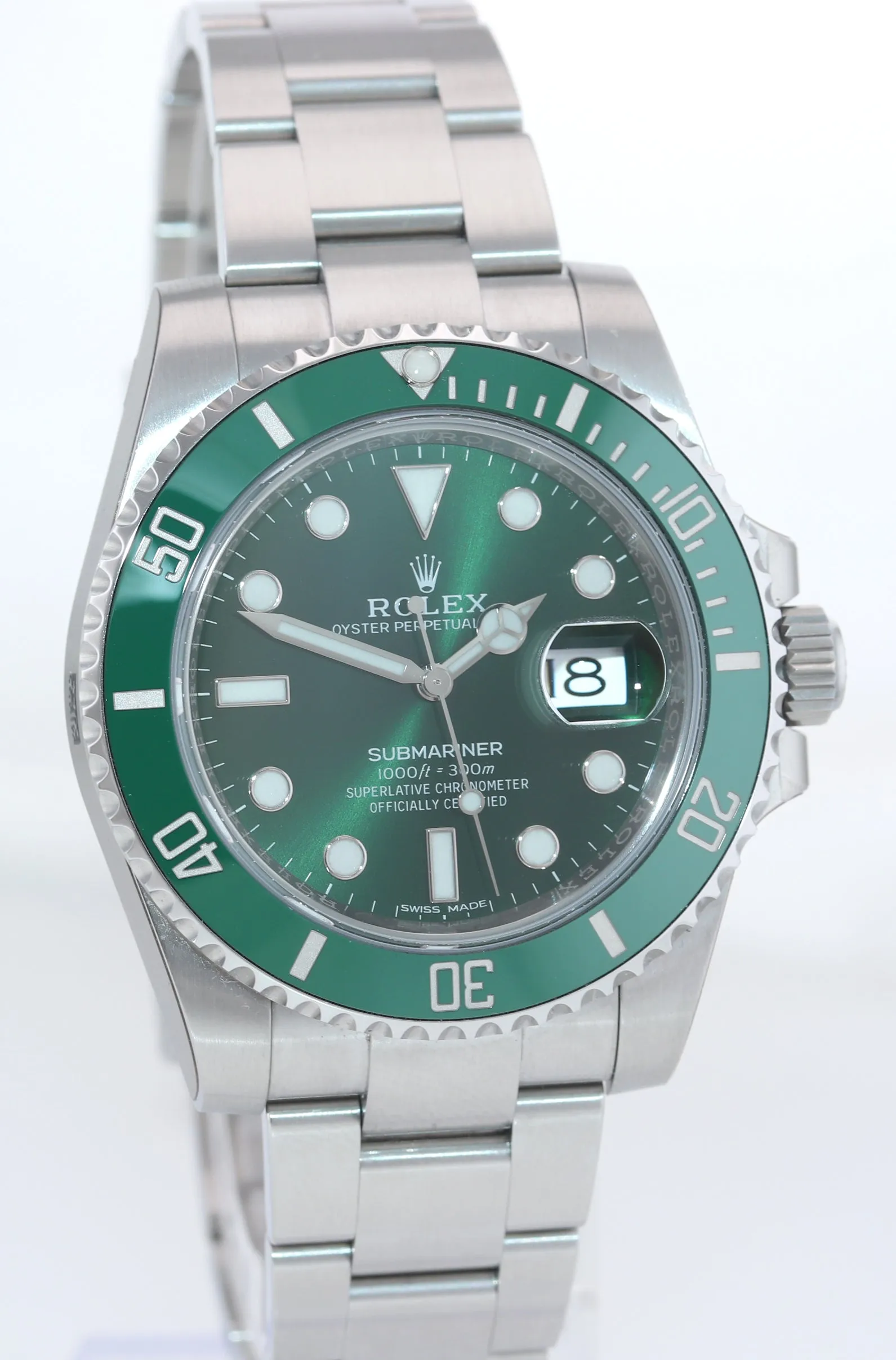 NEW 2020 STICKERS PAPERS Rolex submariner Hulk 116610LV Green Ceramic Watch