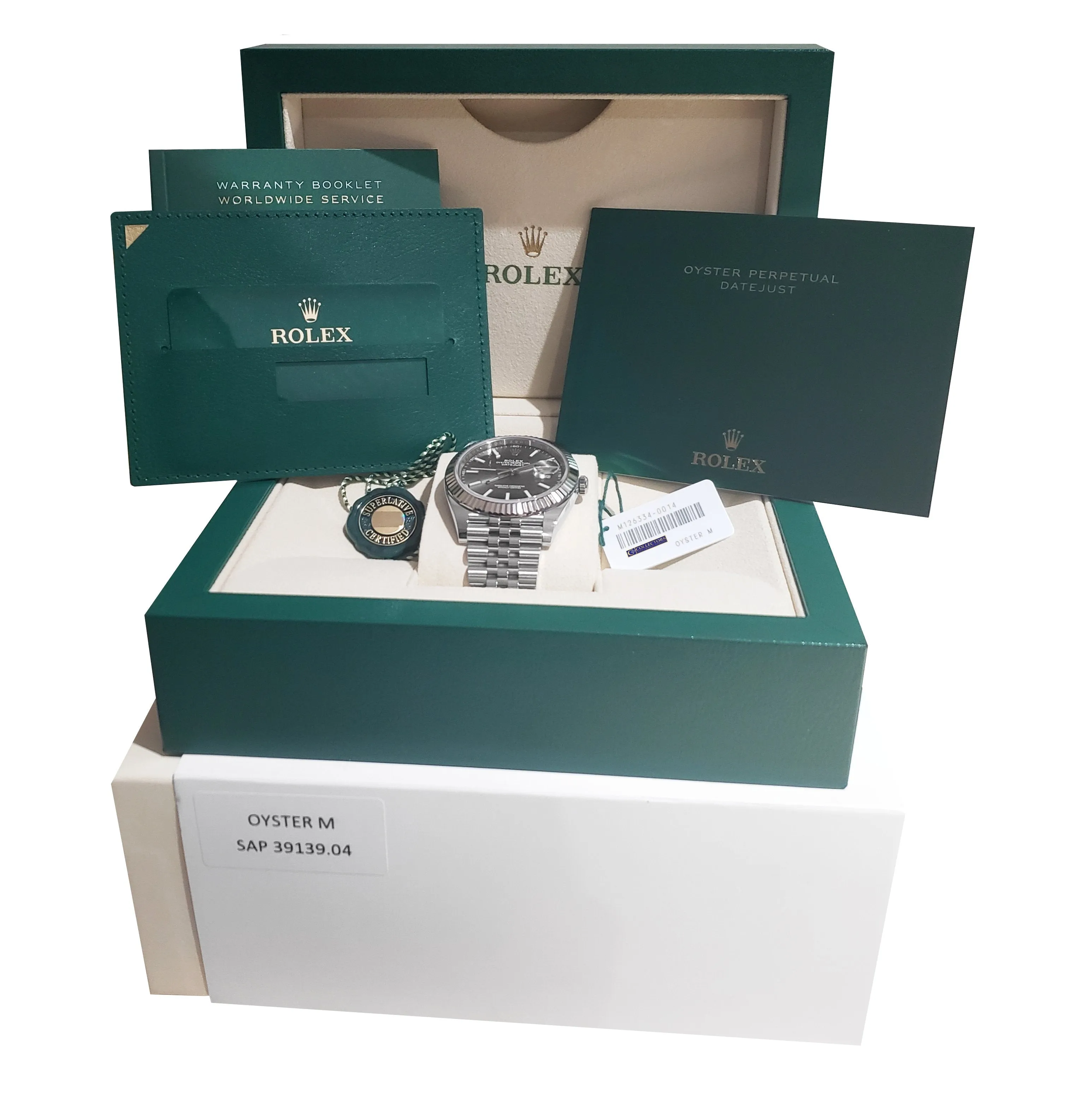 NEW 2021 Rolex DateJust 41 Rhodium Gray Stainless Steel JUBILEE Watch 126334