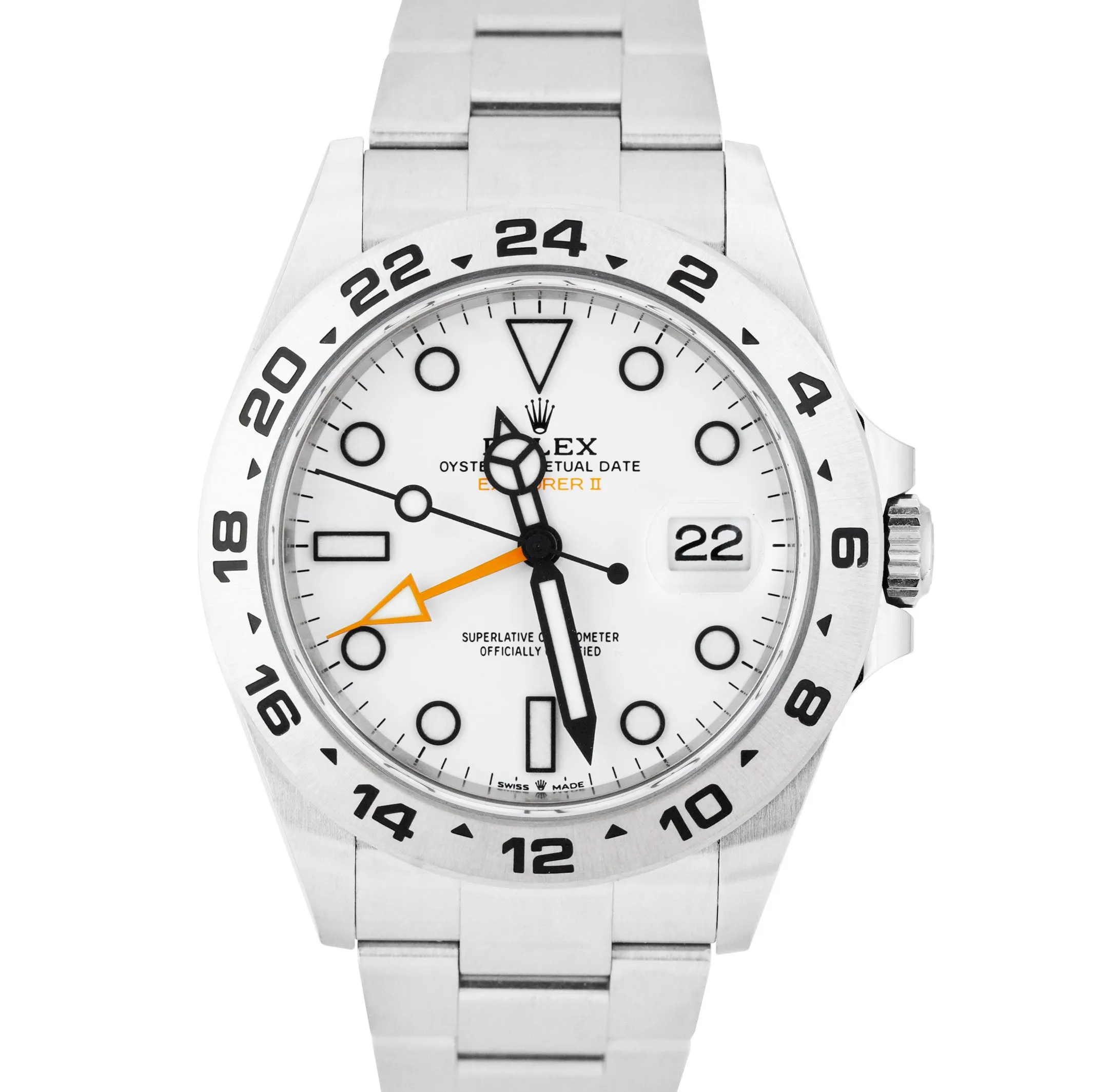 NEW 2023 Rolex Explorer II 42mm Polar White Stainless Steel Watch 226570