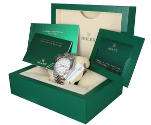 NEW AUG 2021 Rolex DateJust 41 White Roman 126334 Steel Fluted Jubilee Watch