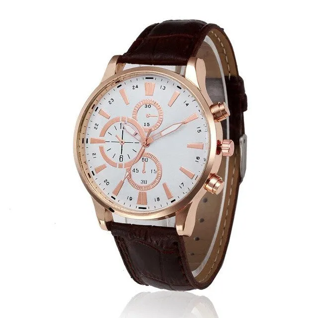 New fashion  Business leather Quartz watches