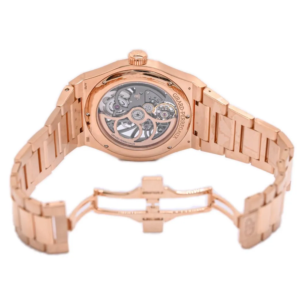 NEW! Girard Perregaux Men's Rose Gold 44mm Skelet Laureato Skeleton Dial Watch Ref# 81015-52-002-52A