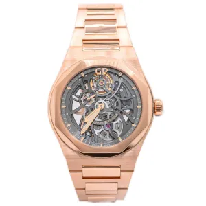 NEW! Girard Perregaux Men's Rose Gold 44mm Skelet Laureato Skeleton Dial Watch Ref# 81015-52-002-52A