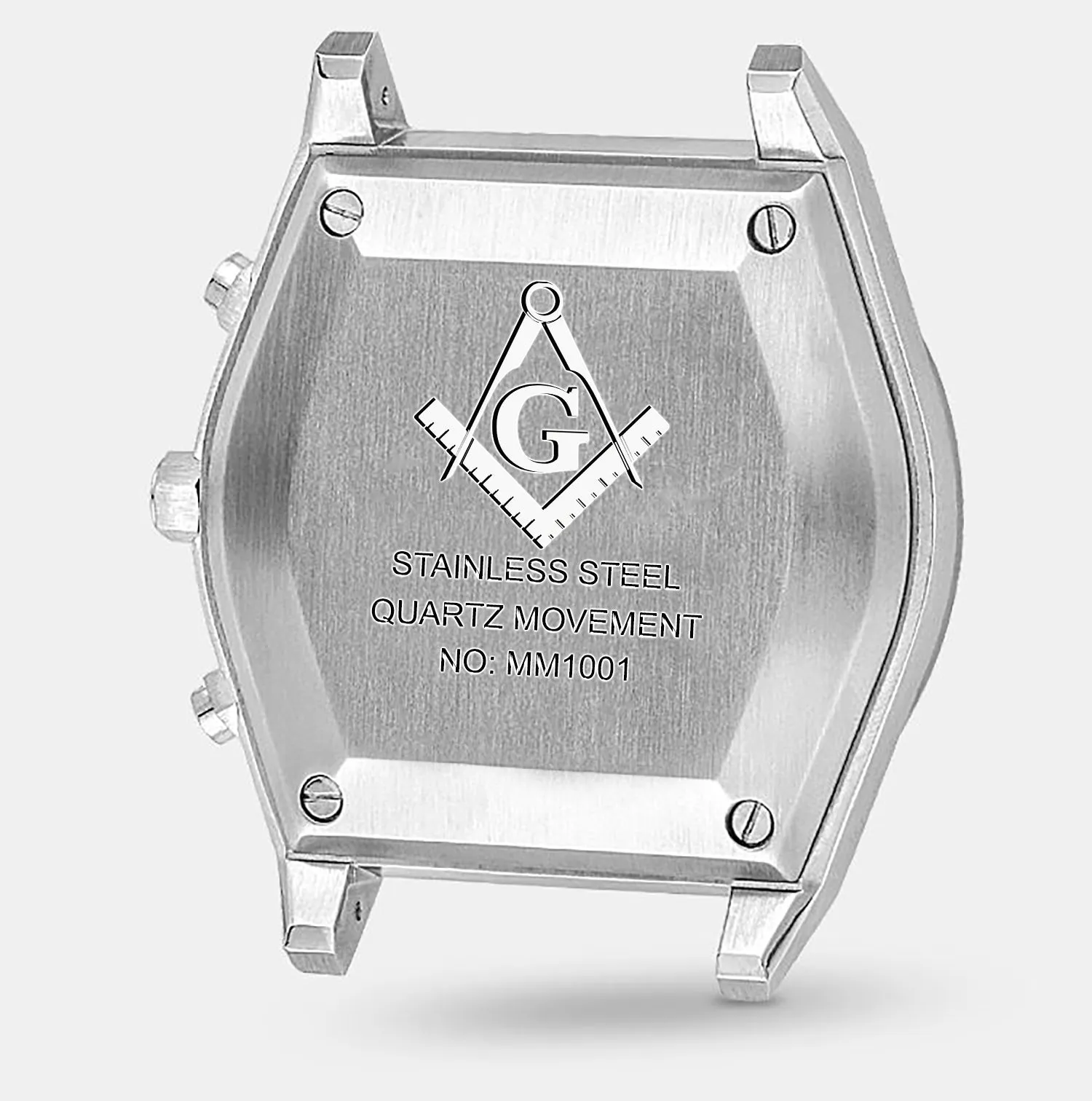 New Men's Stainless Steel Master Mason Masonic Chronograph Watch, 44mm