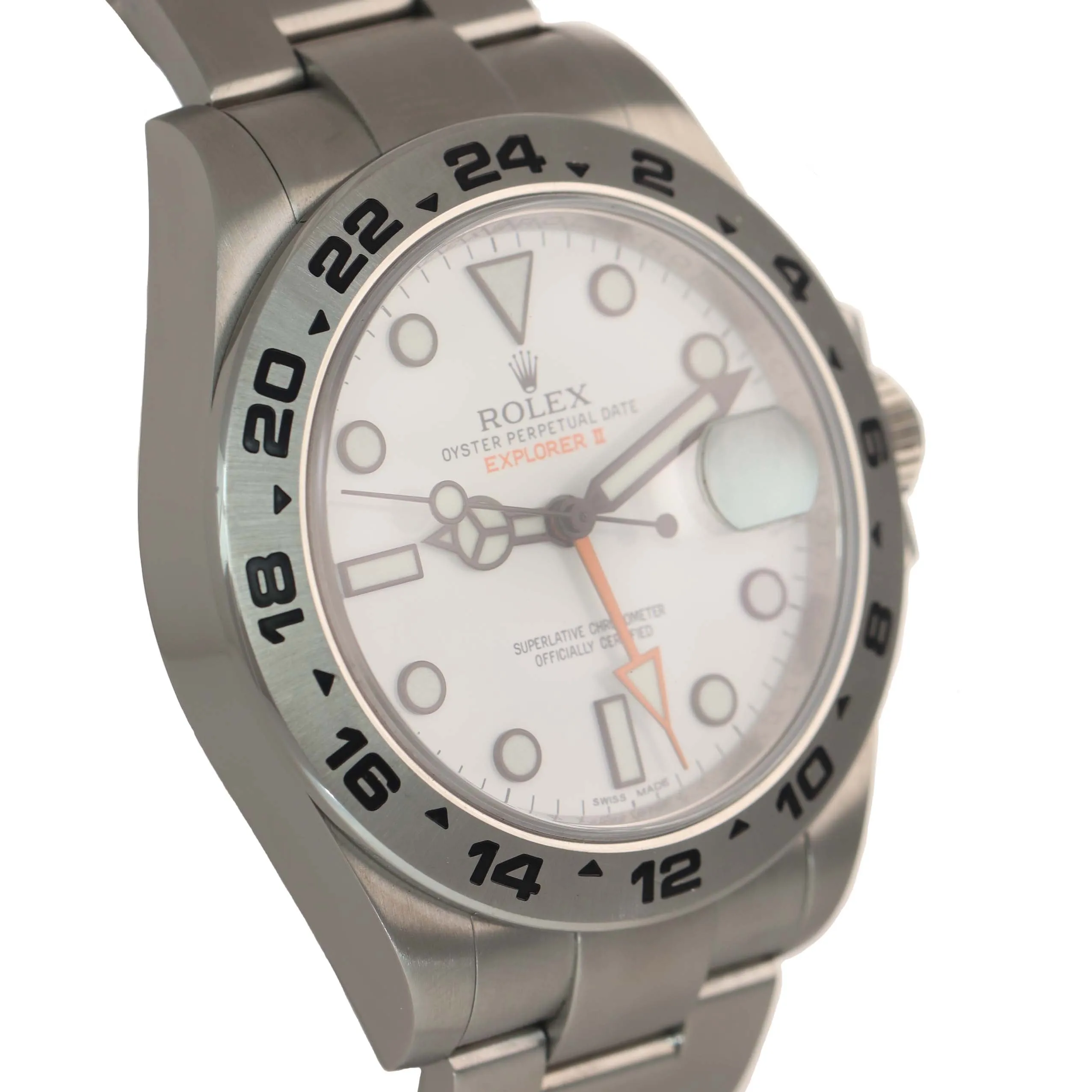 NEW PAPERS 2020 Rolex Explorer II 42mm 216570 White Polar Steel GMT Date Watch