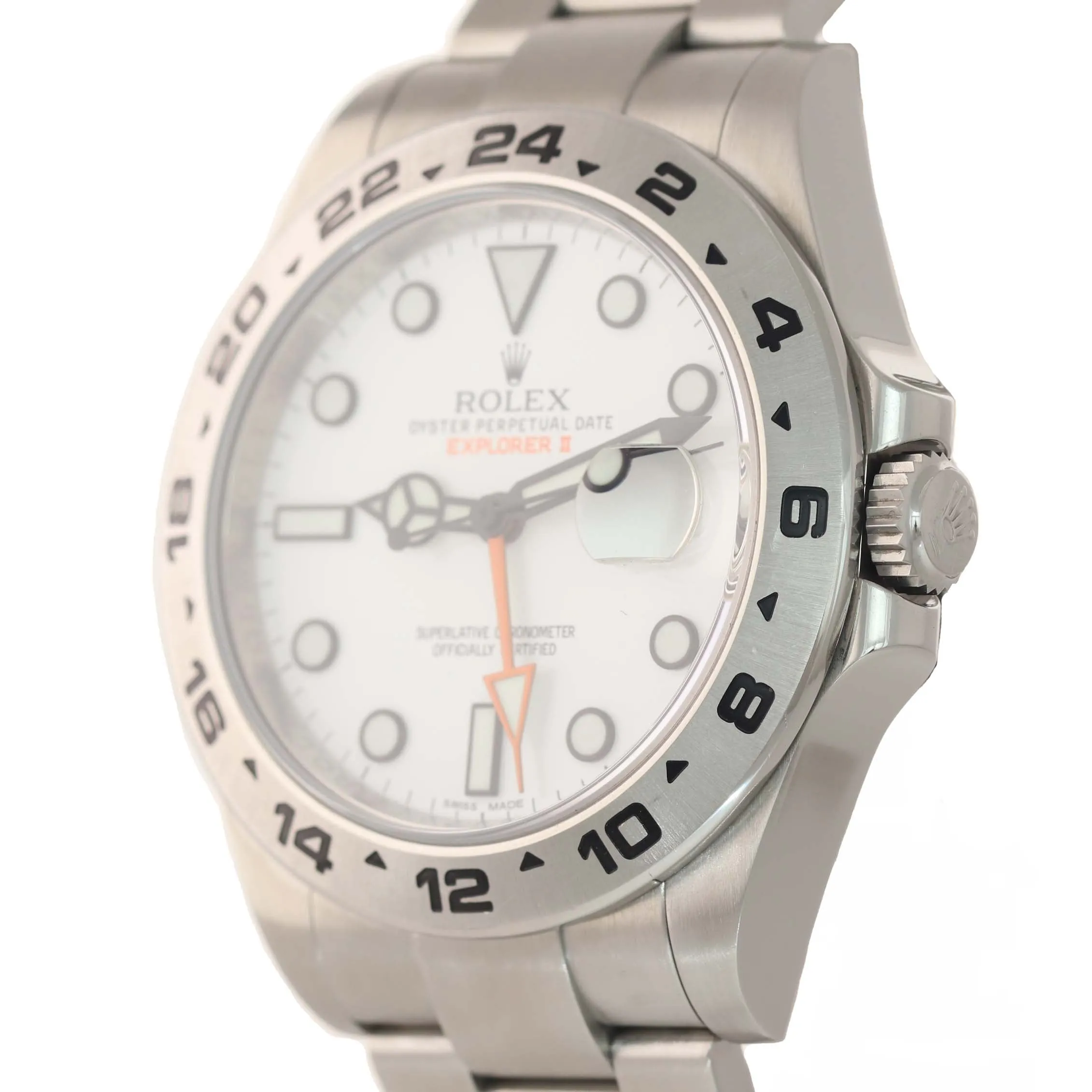 NEW PAPERS 2020 Rolex Explorer II 42mm 216570 White Polar Steel GMT Date Watch