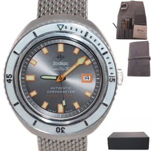 NEW PAPERS Zodiac Super Sea Wolf 68 50th Anniversary 44mm ZO9507 Steel Watch