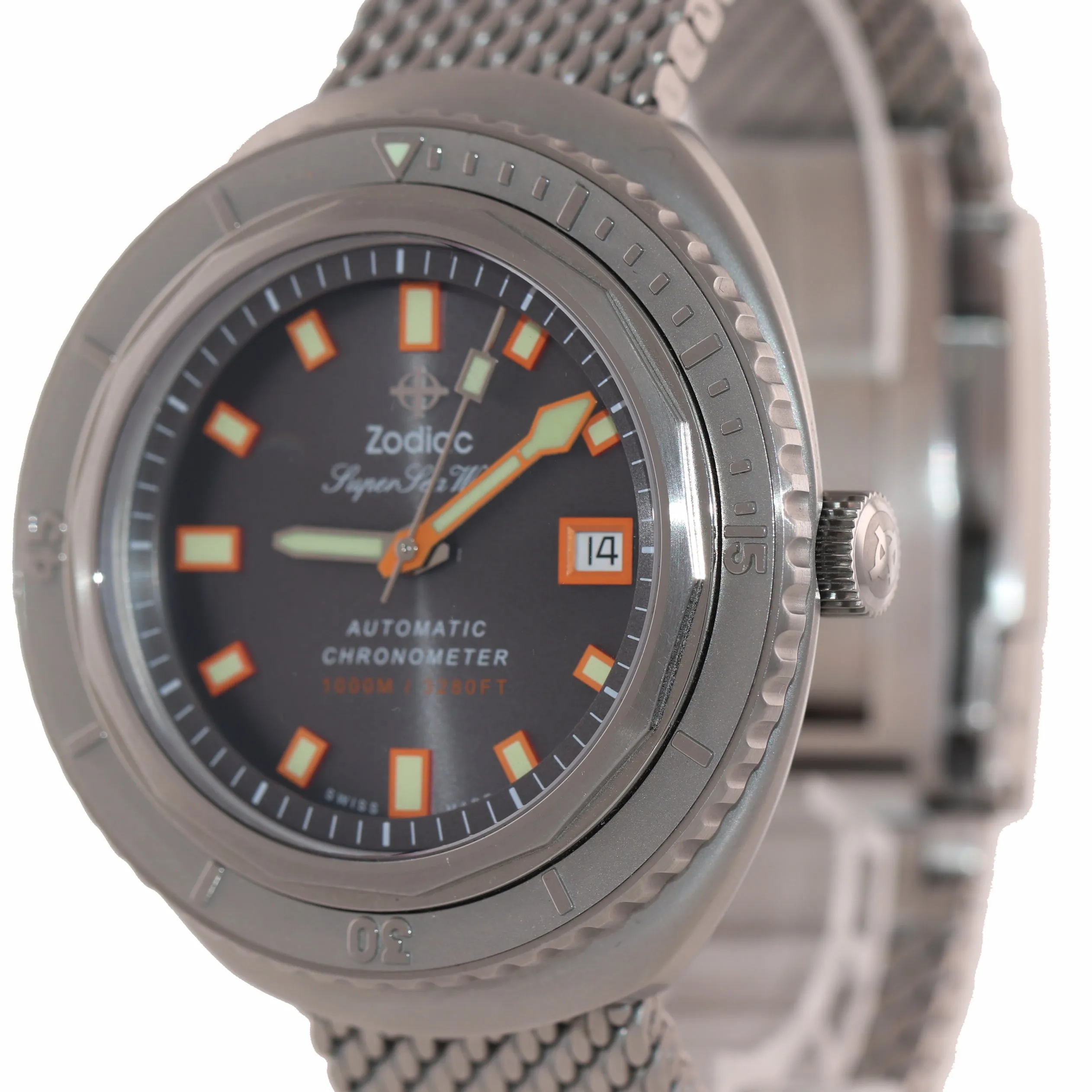 NEW PAPERS Zodiac Super Sea Wolf 68 50th Anniversary 44mm ZO9507 Steel Watch