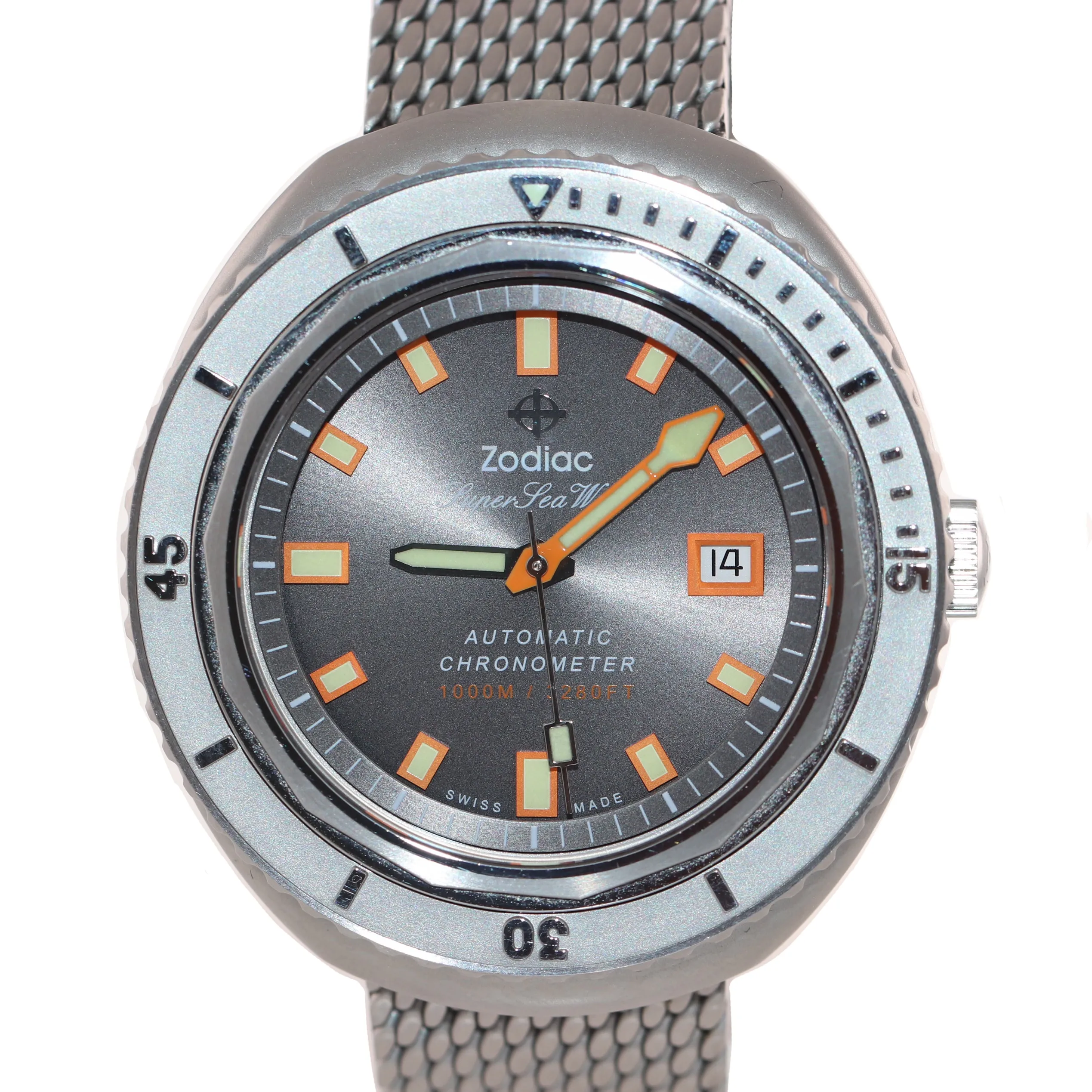 NEW PAPERS Zodiac Super Sea Wolf 68 50th Anniversary 44mm ZO9507 Steel Watch