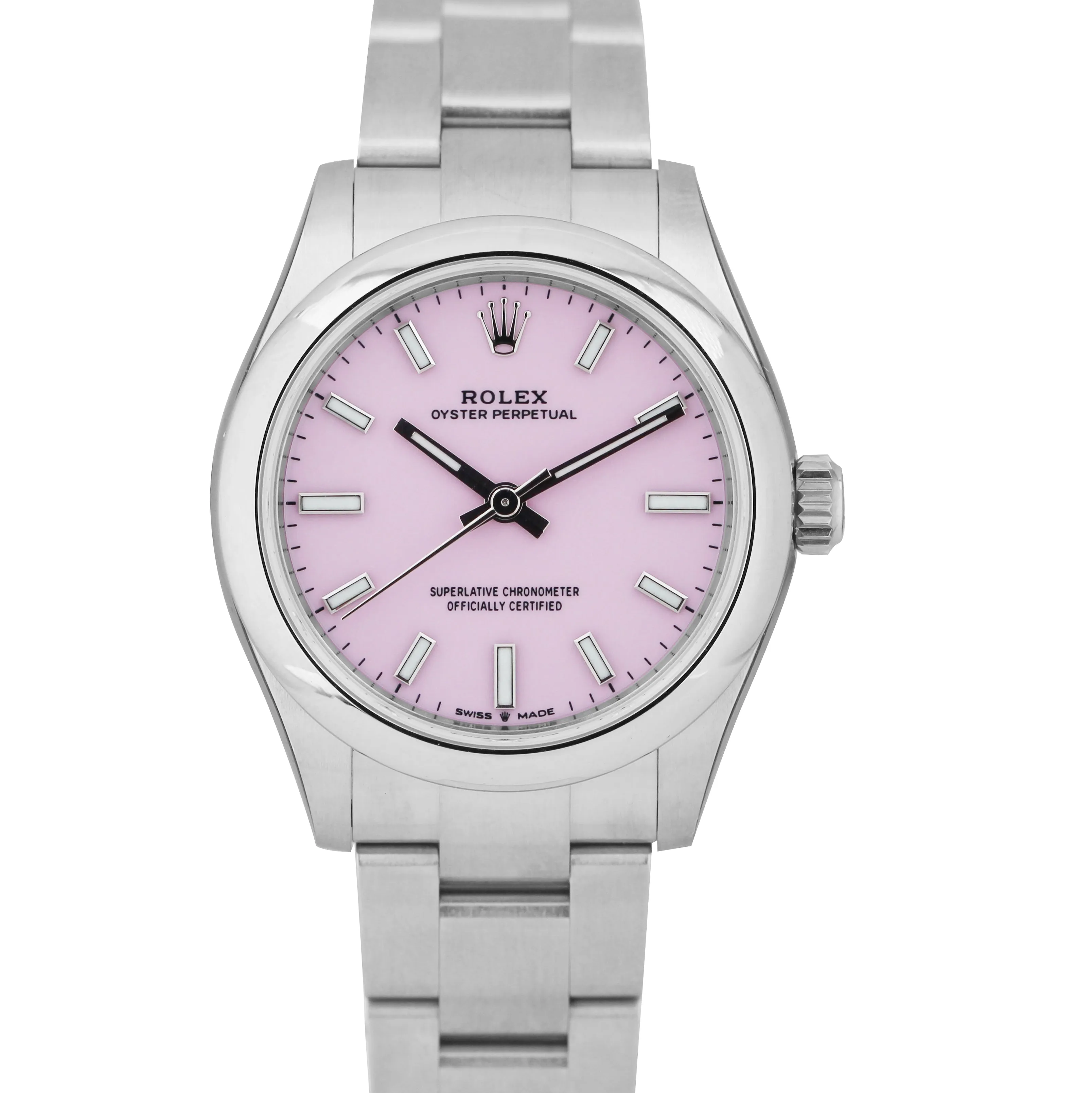 NEW SEALED JULY 2021 Rolex Oyster Perpetual Midsize Candy Pink 31mm Watch 277200