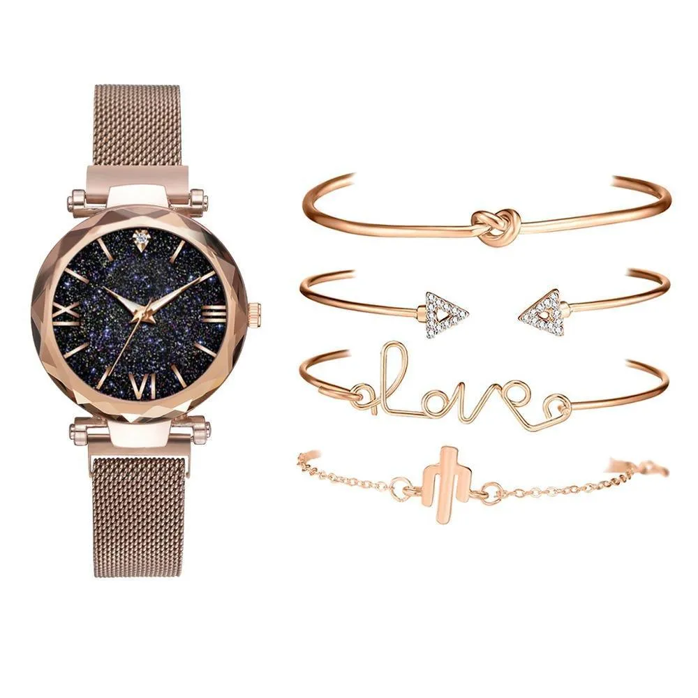 New STEVVEX Luxury Women Watches Magnetic Starry Sky Female Clock Quartz Wristwatch Fashion Ladies Wrist Watch For Women and Girls