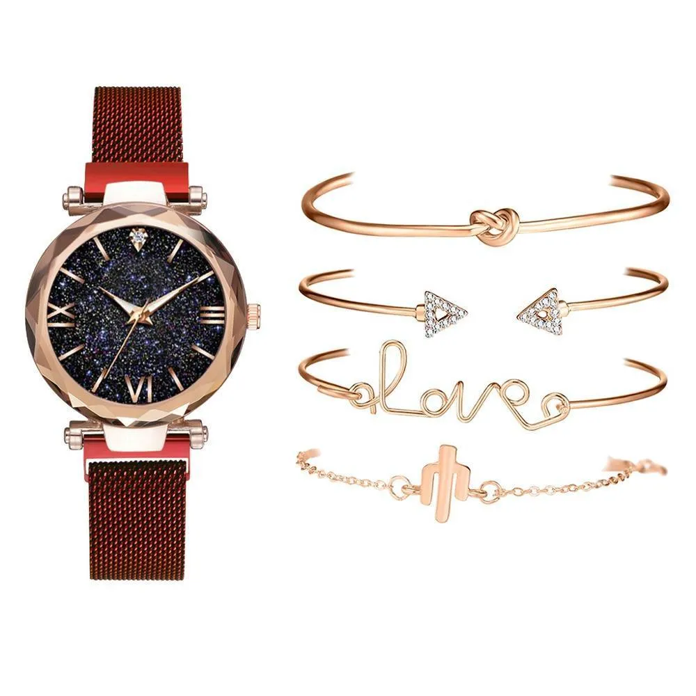 New STEVVEX Luxury Women Watches Magnetic Starry Sky Female Clock Quartz Wristwatch Fashion Ladies Wrist Watch For Women and Girls