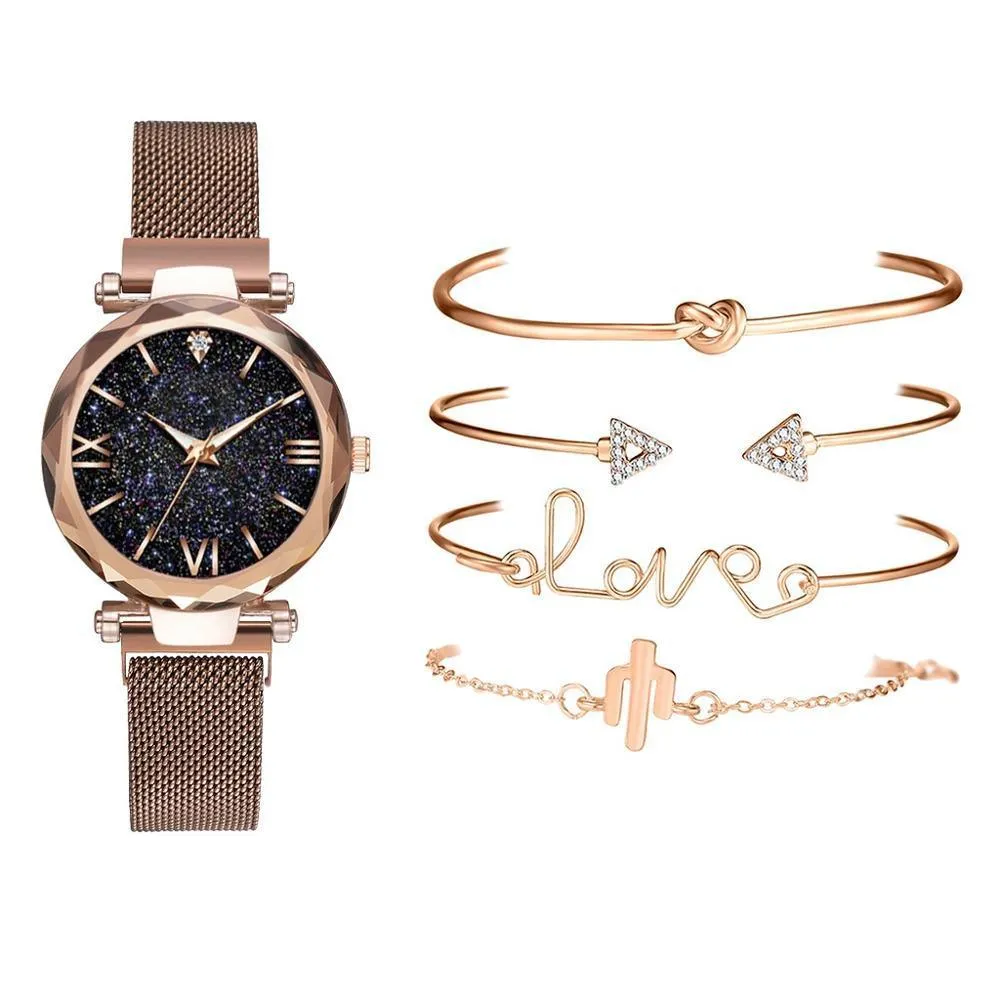 New STEVVEX Luxury Women Watches Magnetic Starry Sky Female Clock Quartz Wristwatch Fashion Ladies Wrist Watch For Women and Girls