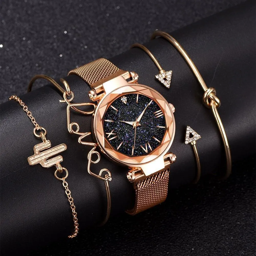 New STEVVEX Luxury Women Watches Magnetic Starry Sky Female Clock Quartz Wristwatch Fashion Ladies Wrist Watch For Women and Girls