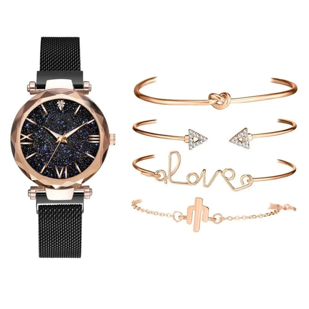 New STEVVEX Luxury Women Watches Magnetic Starry Sky Female Clock Quartz Wristwatch Fashion Ladies Wrist Watch For Women and Girls