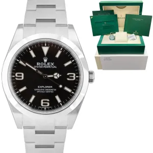 NEW Stickered 2020 Rolex Explorer Black E 3-6-9 MK2 39mm 214270 Stainless Watch