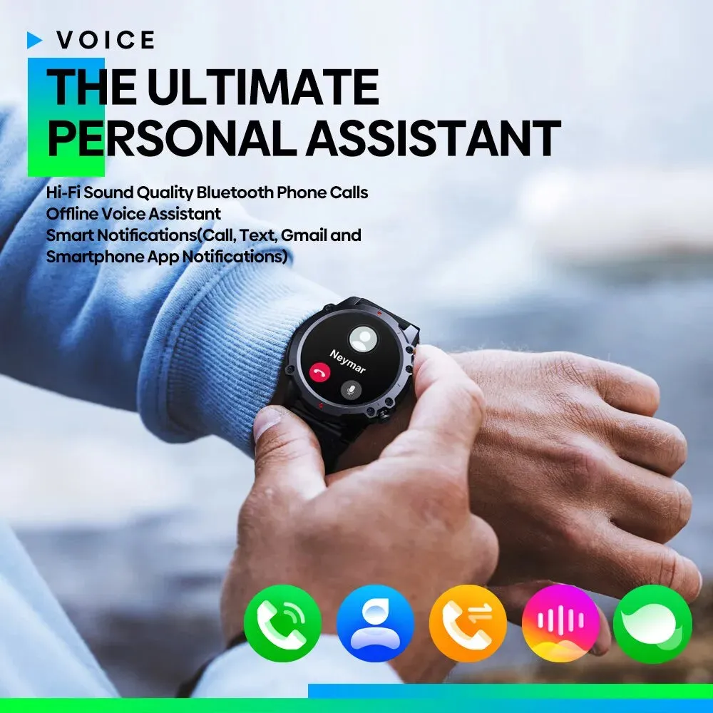 New Zeblaze Vibe 7 Lite Voice Calling Smart Watch Large 1.47 Inch IPS Display 100  Sports Modes 24H Health Monitor Smartwatch