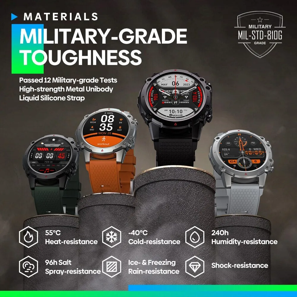 New Zeblaze Vibe 7 Lite Voice Calling Smart Watch Large 1.47 Inch IPS Display 100  Sports Modes 24H Health Monitor Smartwatch