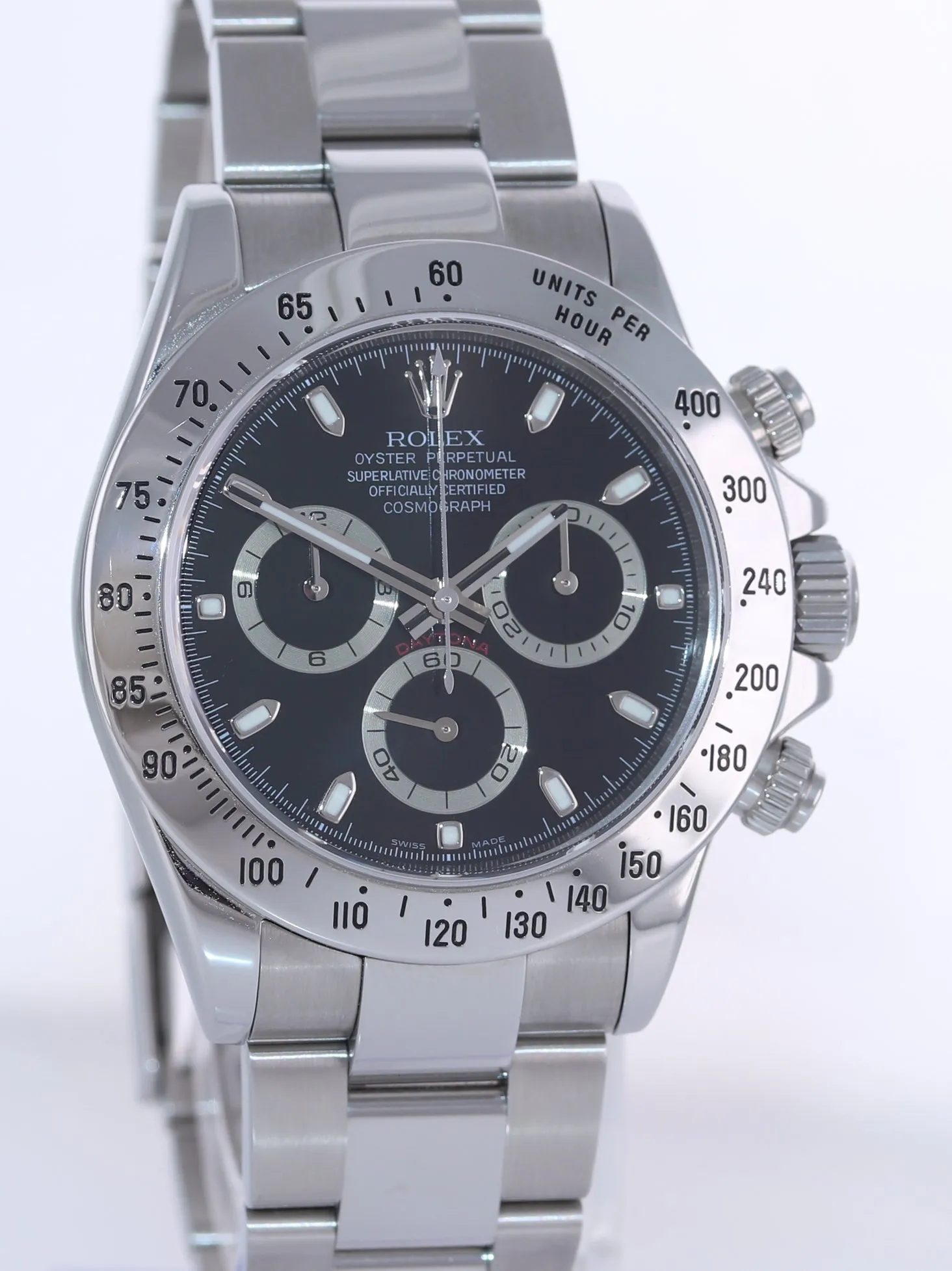 NEWEST STYLE BUCKLE Rolex Daytona 116520 Black Steel 40mm Watch Box