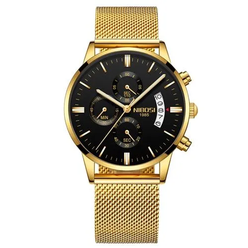Nibosi Waterproof Stainless Steel Watch