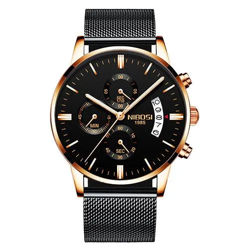 Nibosi Waterproof Stainless Steel Watch