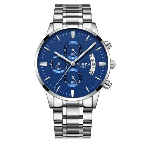 Nibosi Waterproof Stainless Steel Watch