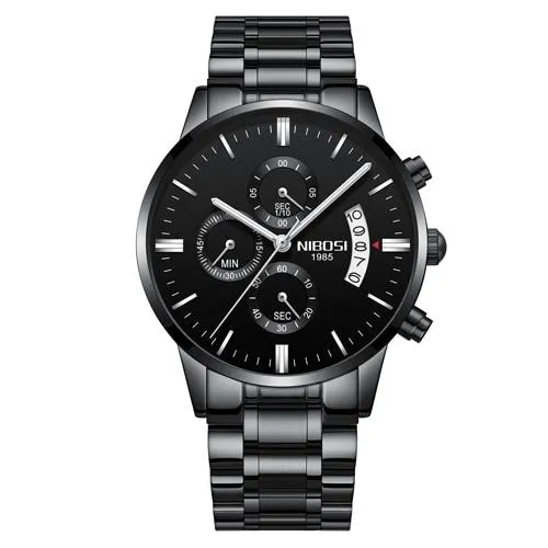 Nibosi Waterproof Stainless Steel Watch