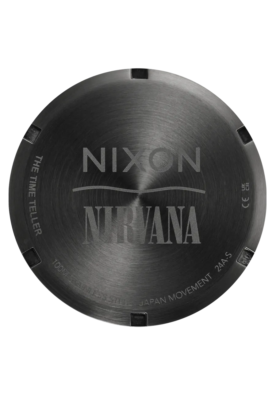 Nixon Nirvana Smiley Face Time Teller Black Watch