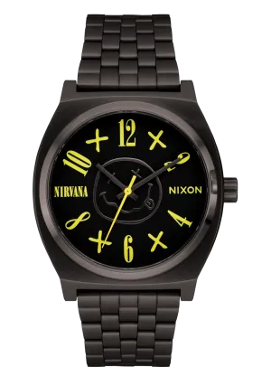 Nixon Nirvana Smiley Face Time Teller Black Watch