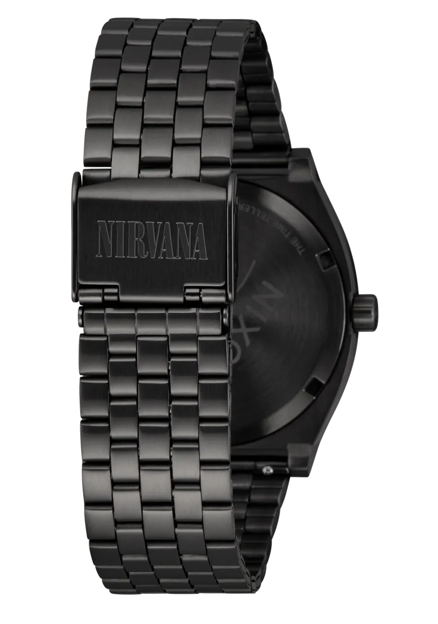 Nixon Nirvana Smiley Face Time Teller Black Watch