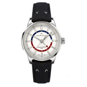 Norqain Freedom 60 GMT watch, 40mm White Dial, NN2100SG/O211/20BPR.18S
